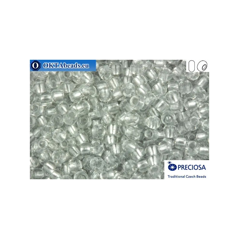 Preciosa czech seed beads 1 quality crystal color line aluminum (68108) 10/0