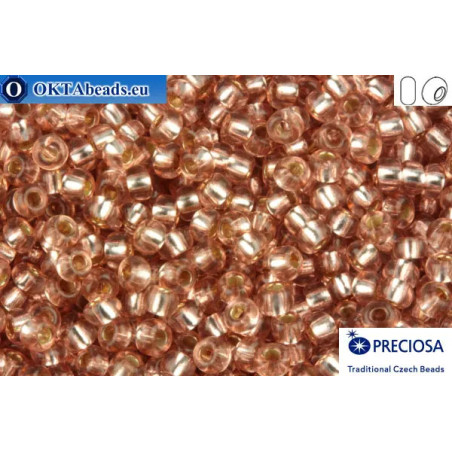 Preciosa czech seed beads 1 quality pink silver line (78112) 10/0