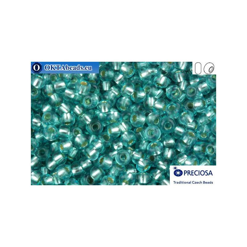Preciosa czech seed beads 1 quality blue silver line solgel (78133) 10/0