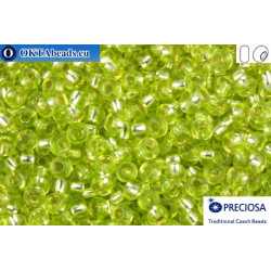 Preciosa czech seed beads 1 quality chartreuse silver line solgel (78153) 10/0