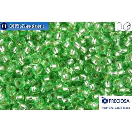 Preciosa czech seed beads 1 quality green silver line solgel (78161) 10/0