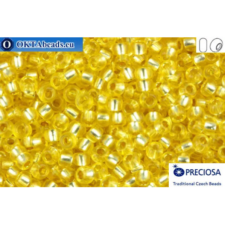 Preciosa czech seed beads 1 quality yellow silver line solgel (78181) 10/0