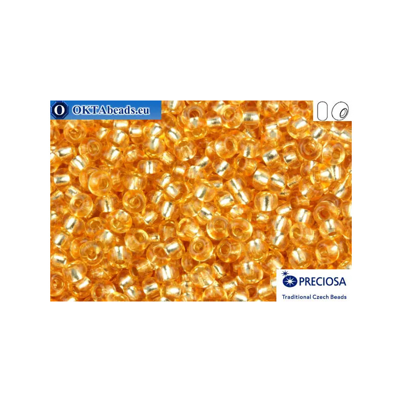 Preciosa czech seed beads 1 quality topaz silver line solgel (78183) 10/0