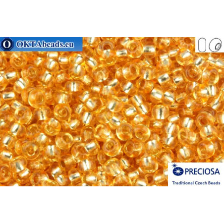 Preciosa czech seed beads 1 quality topaz silver line solgel (78183) 10/0