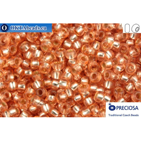 Preciosa czech seed beads 1 quality pink silver line solgel (78185) 10/0