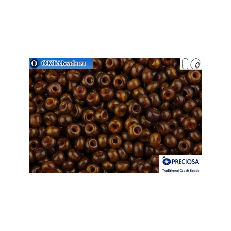 Preciosa czech seed beads 1 quality brown travertin (99110) 10/0