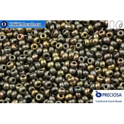 Preciosa czech seed beads 1 quality grey metallic matte (01670) 10/0
