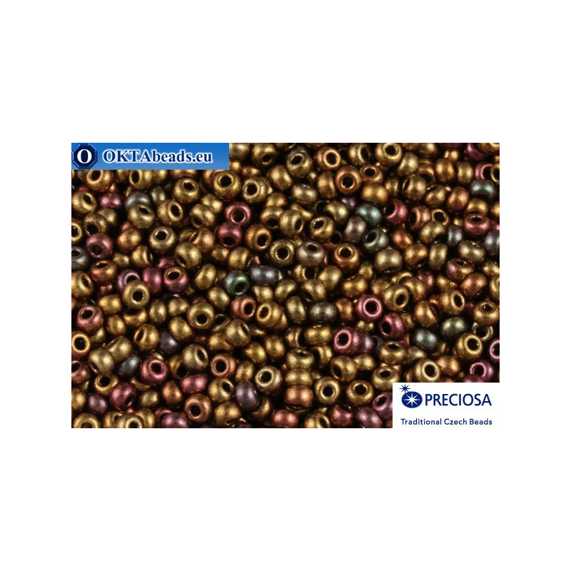 Preciosa czech seed beads 1 quality mix metallic matte (01640) 10/0