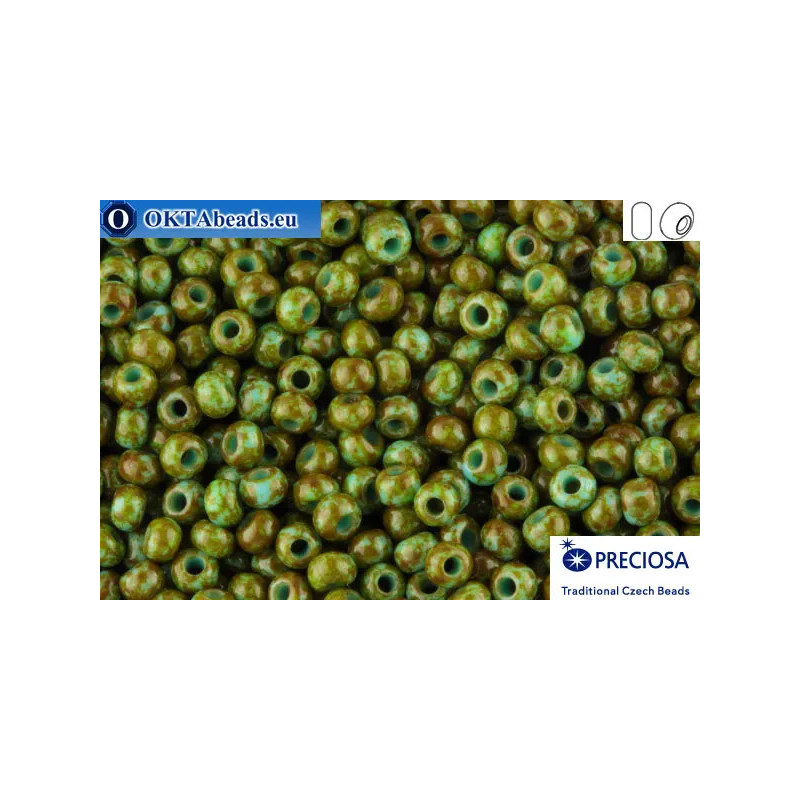 Preciosa czech seed beads 1 quality turquoise travertin (69930) 10/0