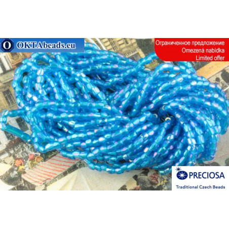 Preciosa 3CUT beads blue AB ~12/0