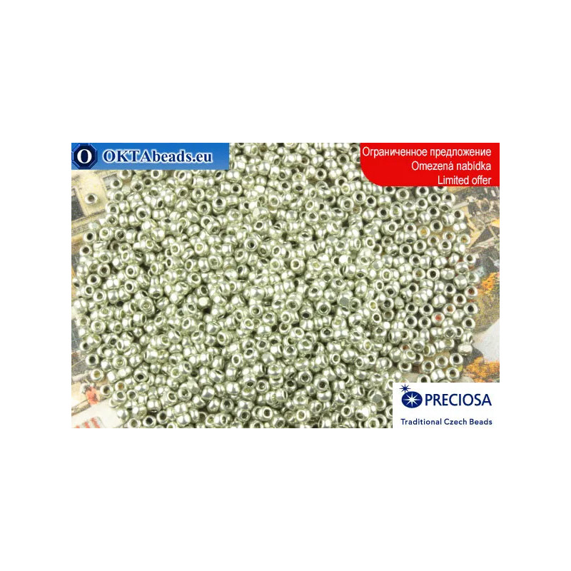 Preciosa Charlotte silver (18542) ~11/0