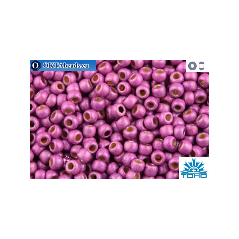 TOHO Beads Round Permafinish Matte Galvanized Sugar Plum (PF580F) 11/0