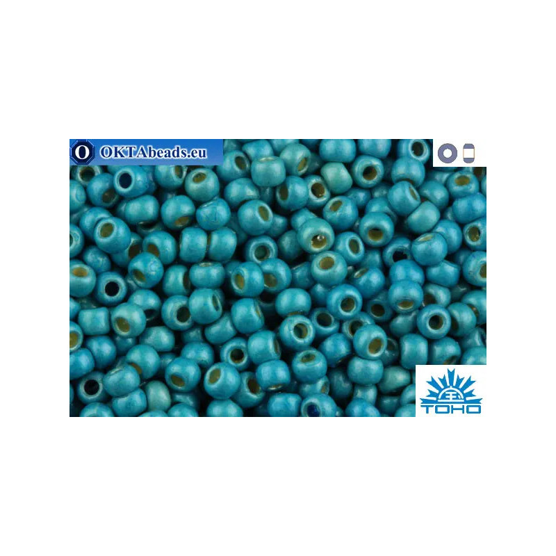 TOHO Beads Round Permafinish Matte Galvanized Aqua Sky (PF582F) 11/0