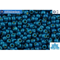 TOHO Beads Round Permafinish Matte Galvanized Turkish Blue (PF584F) 11/0