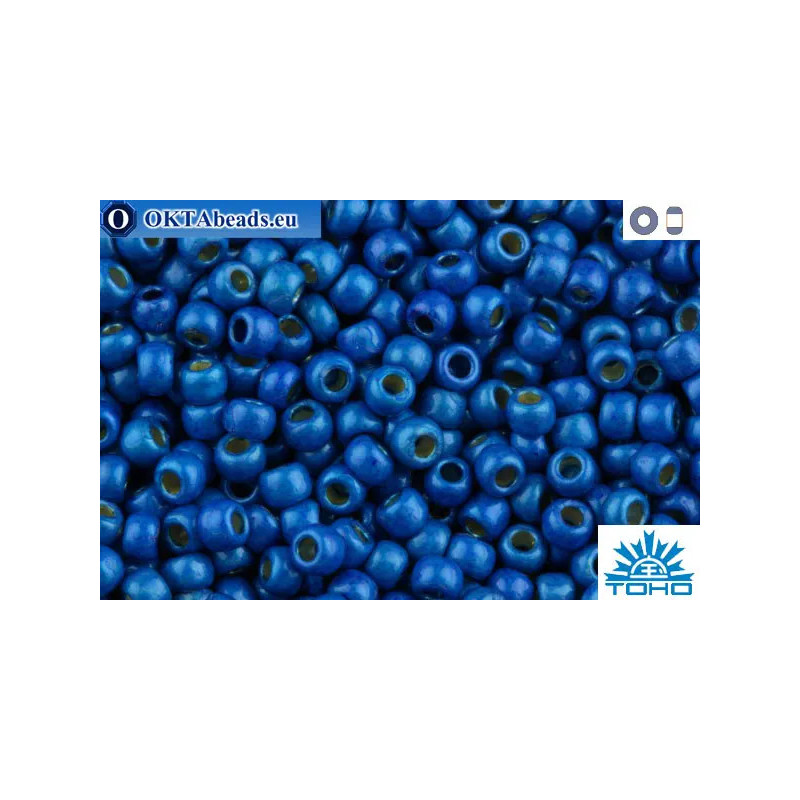 TOHO Beads Round Permafinish Matte Galvanized Ocean Blue (PF585F) 11/0