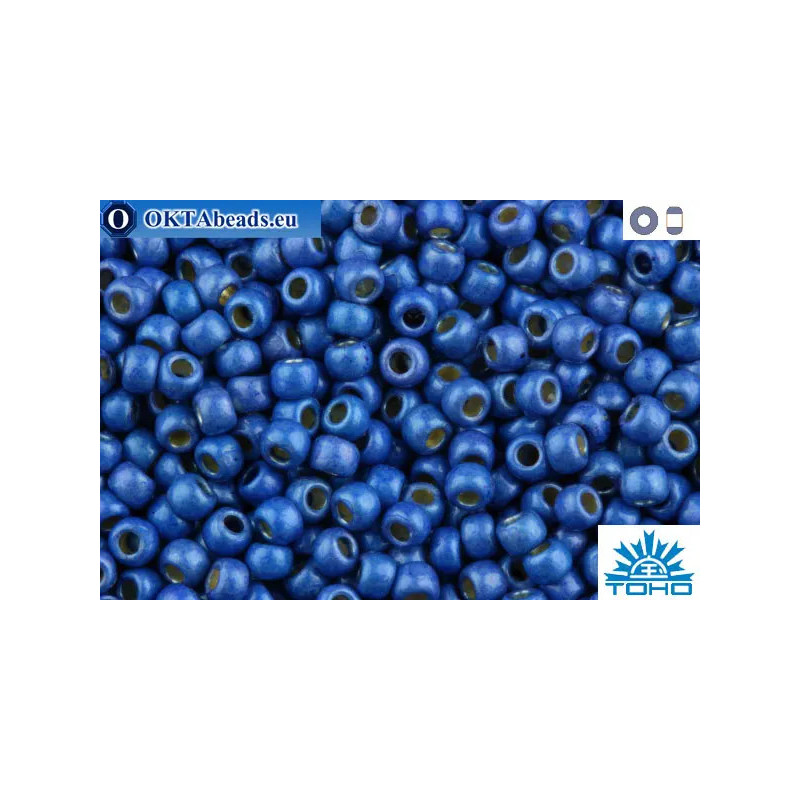 TOHO Beads Round Permafinish Matte Galvanized Denim Blue (PF586F) 11/0