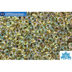 TOHO Beads Demi Round Inside-Color Crystal/Gold-Lined (262) 11/0