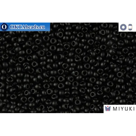 MIYUKI Beads Semi-Matte Black 11/0 (401SF)