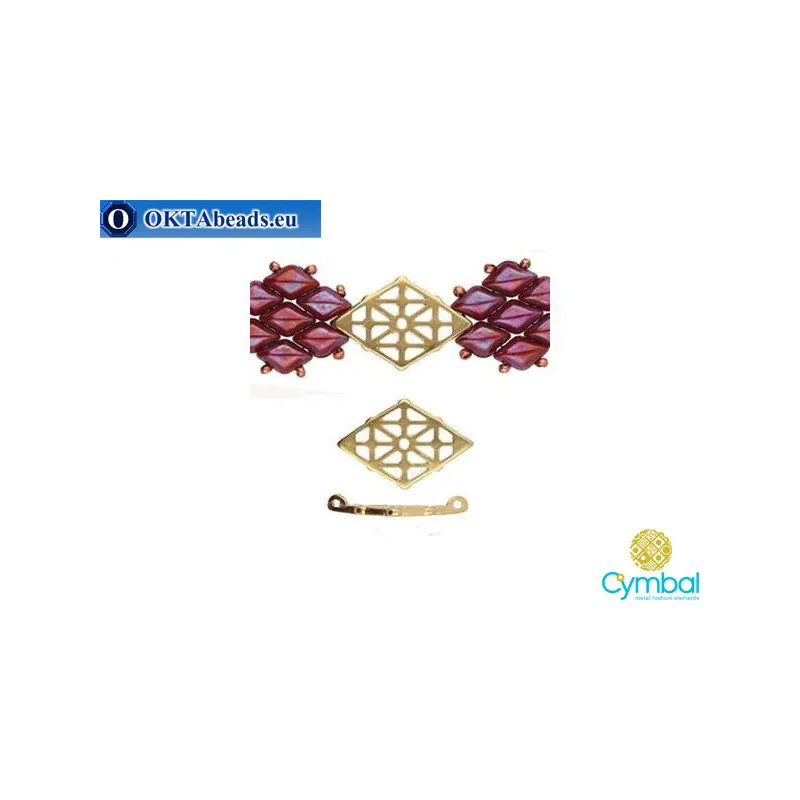 Clima connector 24kt gold plate for GemDuo 1pc