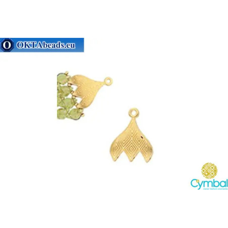 Tourlos III bead ending 24kt gold plate for GemDuo 1pc