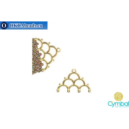 Lakos IV bead ending 24kt gold plate for Miyuki 8/0 1pc