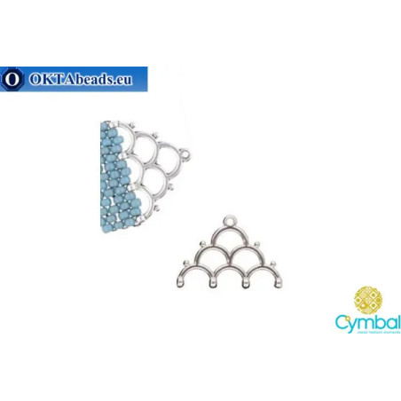Lakos IV bead ending antique silver plate for Miyuki 8/0 1pc