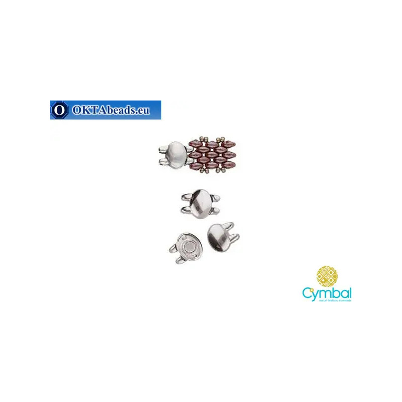 Kypri magnetic clasp antique silver plate for SuperDuo 1pc