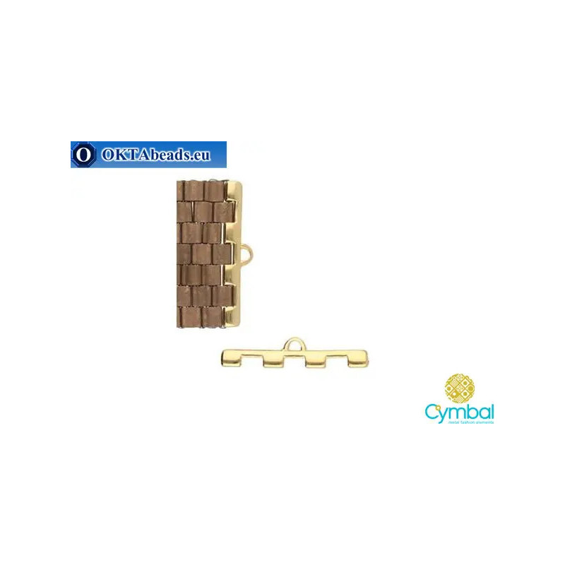 Soros IV bead ending 24kt gold plate for Miyuki Tila 1pc