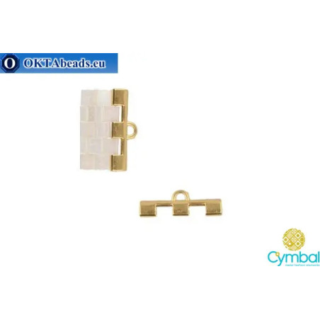Soros III bead ending 24kt gold plate for Miyuki Tila 1pc