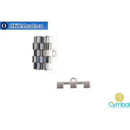 Soros III bead ending antique silver plate for Miyuki Tila 1pc