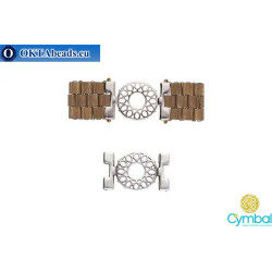 Detis connector antique silver plate for Miyuki Tila 1pc