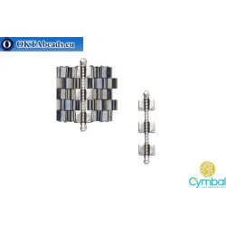 Kalogeros connector antique silver plate for Miyuki Tila 1pc