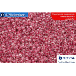 Preciosa czech seed beads crystal pink luster color line 10/0