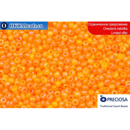 Preciosa czech seed beads orange AB 10/0