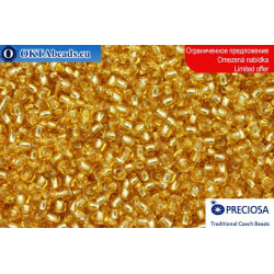 Preciosa czech seed beads yellow silver line 10/0