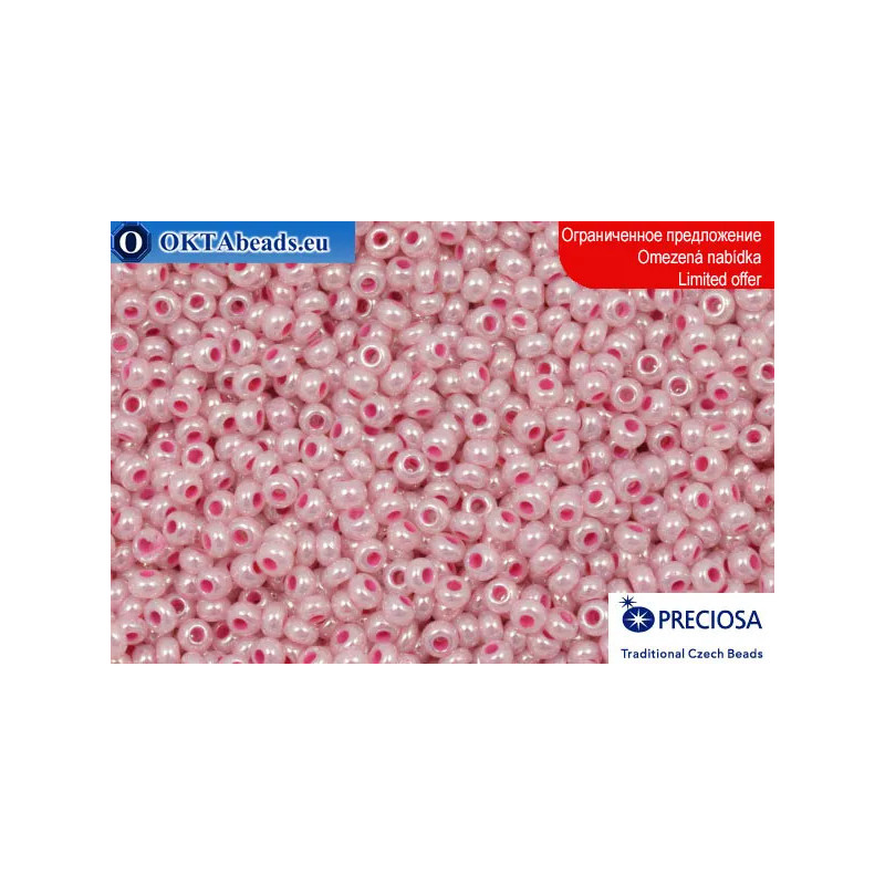Preciosa czech seed beads pink pearl 10/0