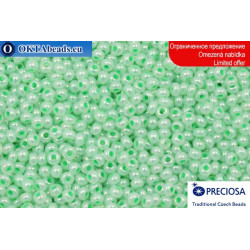 Preciosa czech seed beads green pearl 10/0