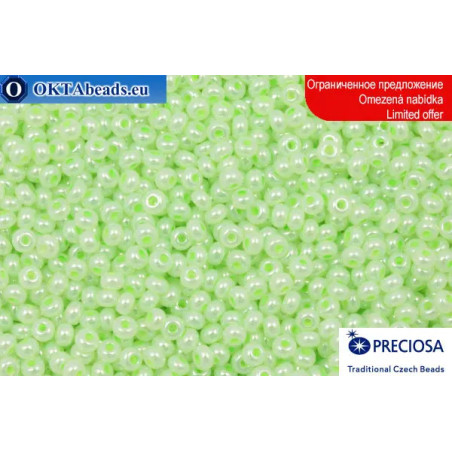 Preciosa czech seed beads chartreuse pearl 10-11/0