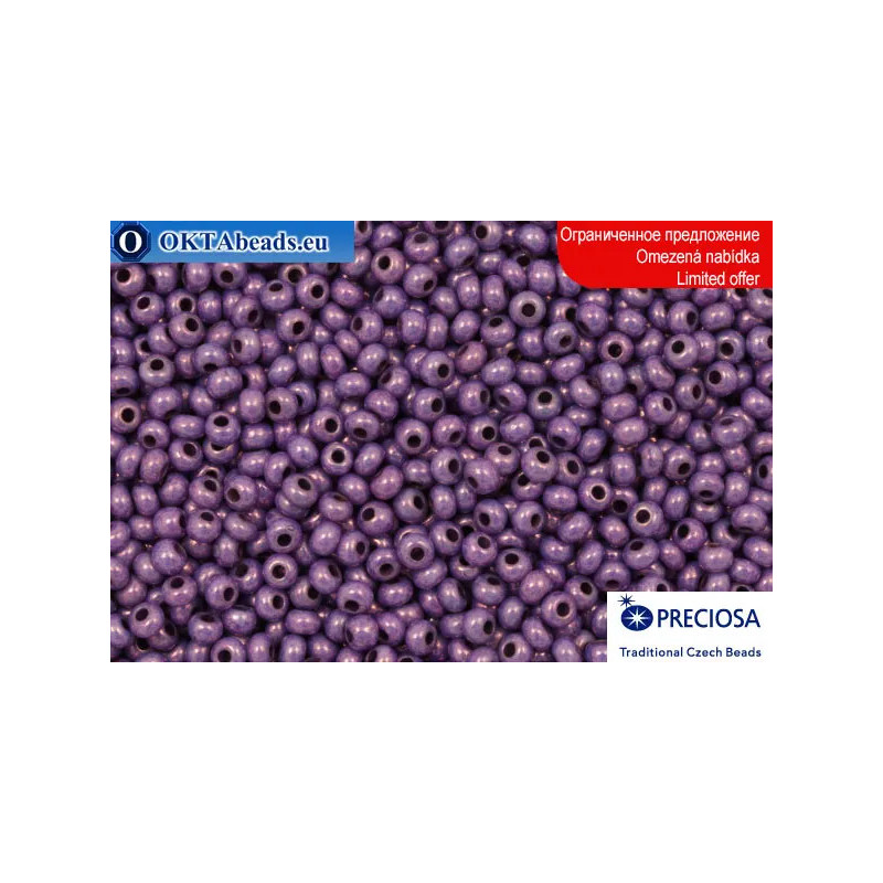 Preciosa czech seed beads lilac gold luster 10/0