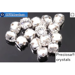 Sew on Preciosa MAXIMA chaton in set Crystal - Silver ss16/4mm