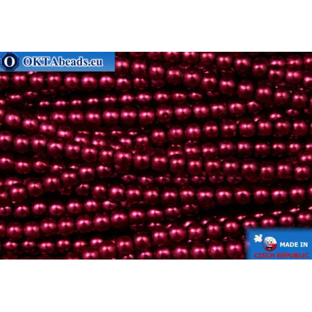 Czech glass pearls red (70020) 3mm