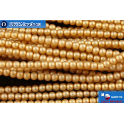 Czech glass pearls gold matte (70686M) 3mm
