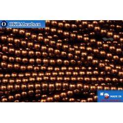 Czech glass pearls bronze (70019) 3mm