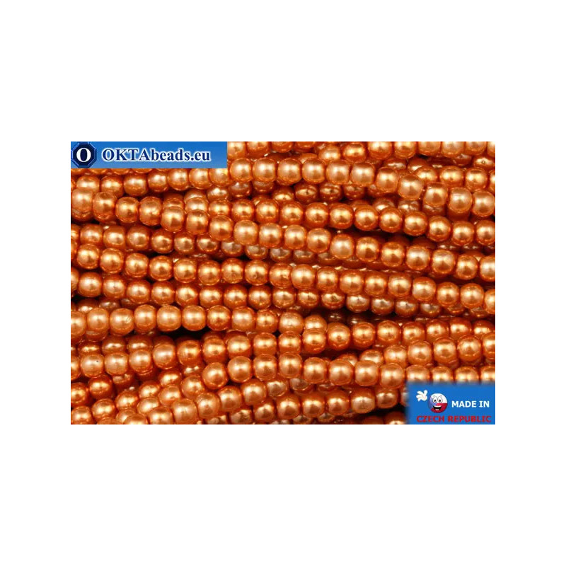 Czech glass pearls orange (70016) 3mm