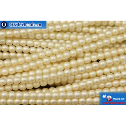 Czech glass pearls beige matte (70414M) 3mm