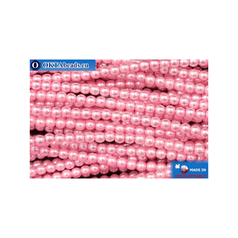 Czech glass pearls pink (70475) 3mm