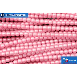 Czech glass pearls pink matte (70475M) 3mm