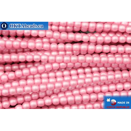 Czech glass pearls pink matte (70475M) 3mm
