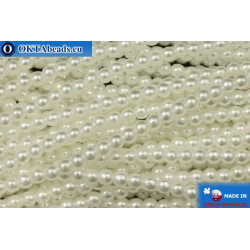 Czech glass pearls white (70402) 3mm