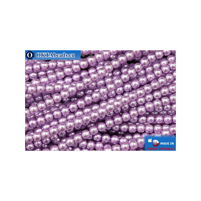 Czech glass pearls lilac (70022) 3mm